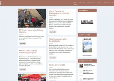 Verkkosivusto, Korpilahti-lehti