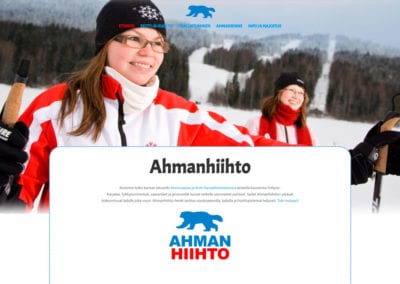 Ahmanhiihto.fi -verkkosivusto ja logon toteutus