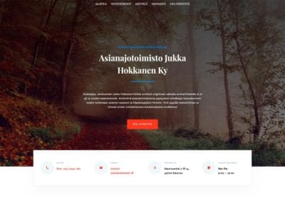 Asianajotoimisto Jukka Hokkanen Ky -verkkosivusto